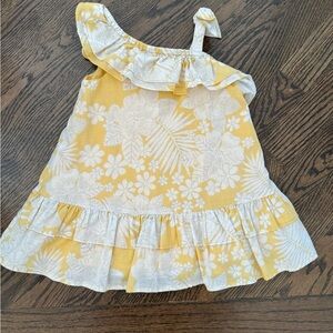 Janie and jack botanical print summer dress, sz 12-18 months